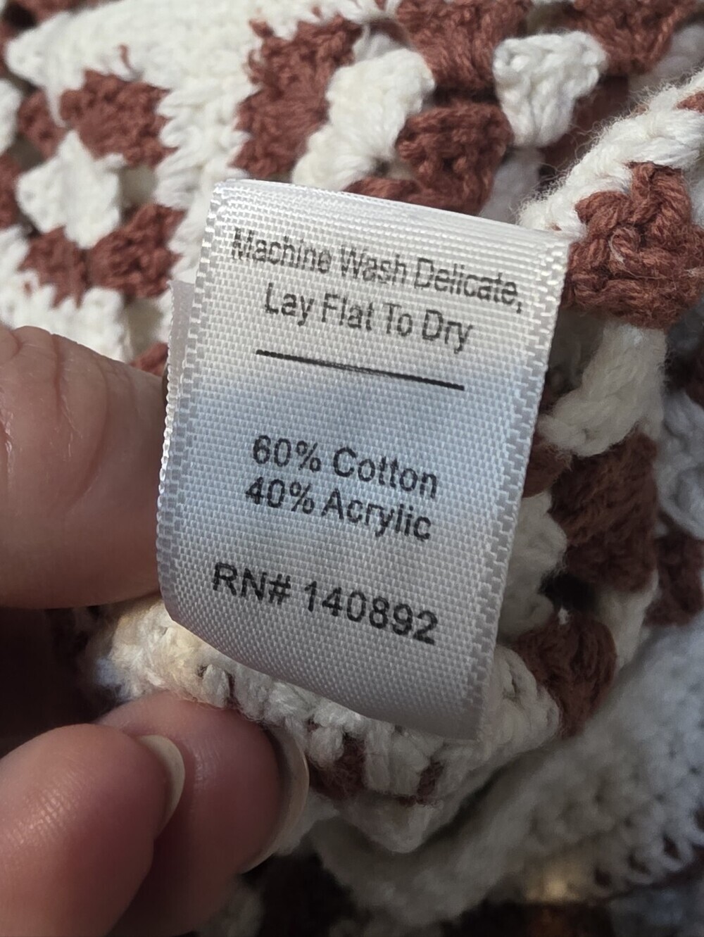 Marine Layer Cora Crochet Tank Top- Oversized Small - Picture 12 of 12